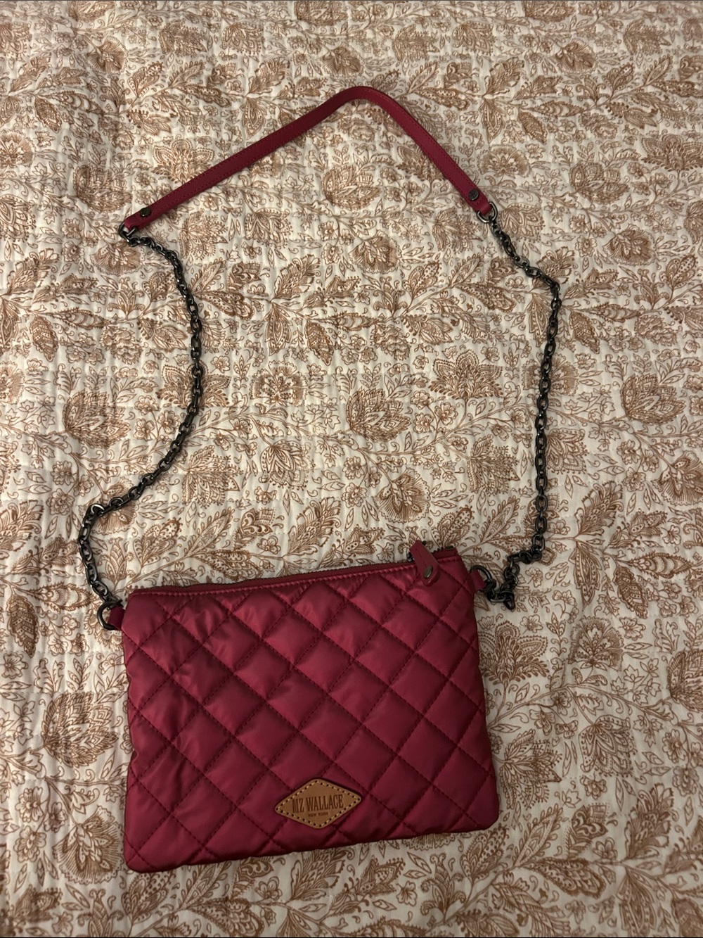 MZ Wallace Quilted Crossbody Bag - Magenta - Picture 4 of 6